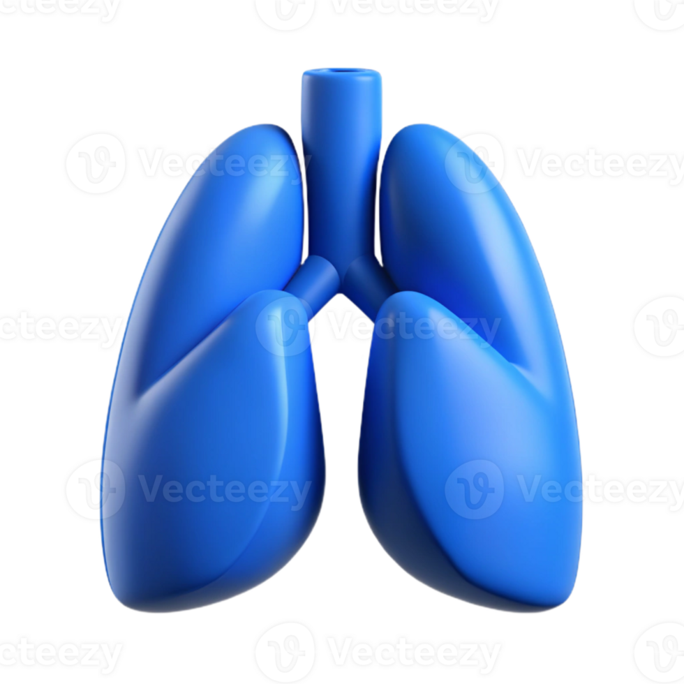 beautiful contemporary Lungs Icon Blue Isolated Cutout exclusive png