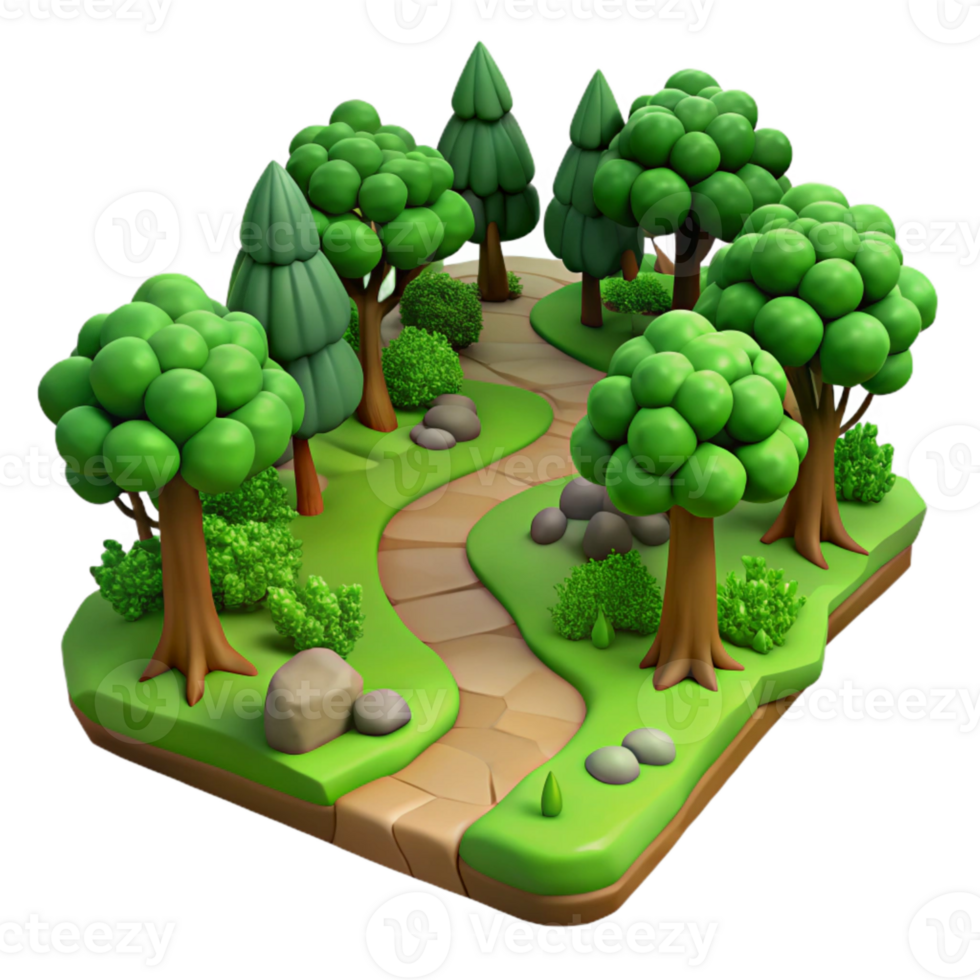 elegant traditional Lush Green Forest Path with Sunlight Filtering Through Transparent Background detailed png