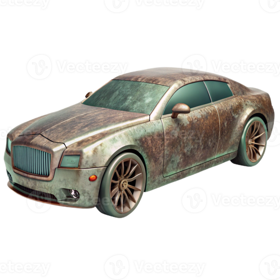 beautiful vintage Luxury Car Exterior Side View Cutout Element 4K png
