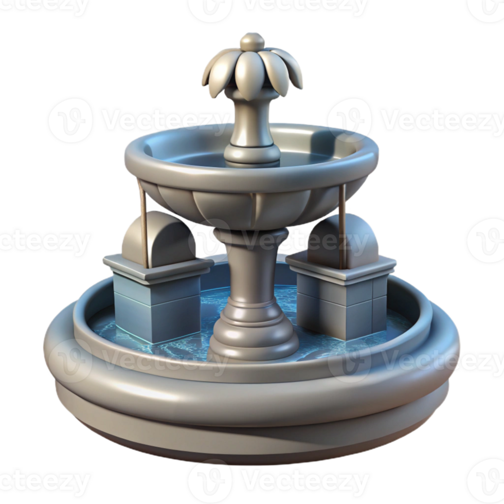 wonderful creative Luxury Fountain Water Flow Cutout Element original png