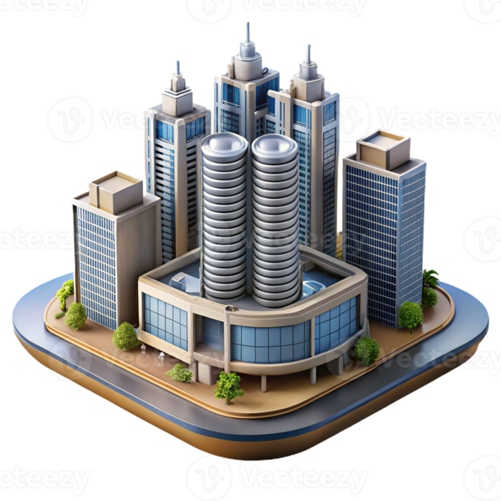 beautiful abstract Luxury Condo with City View Isolated high resolution png