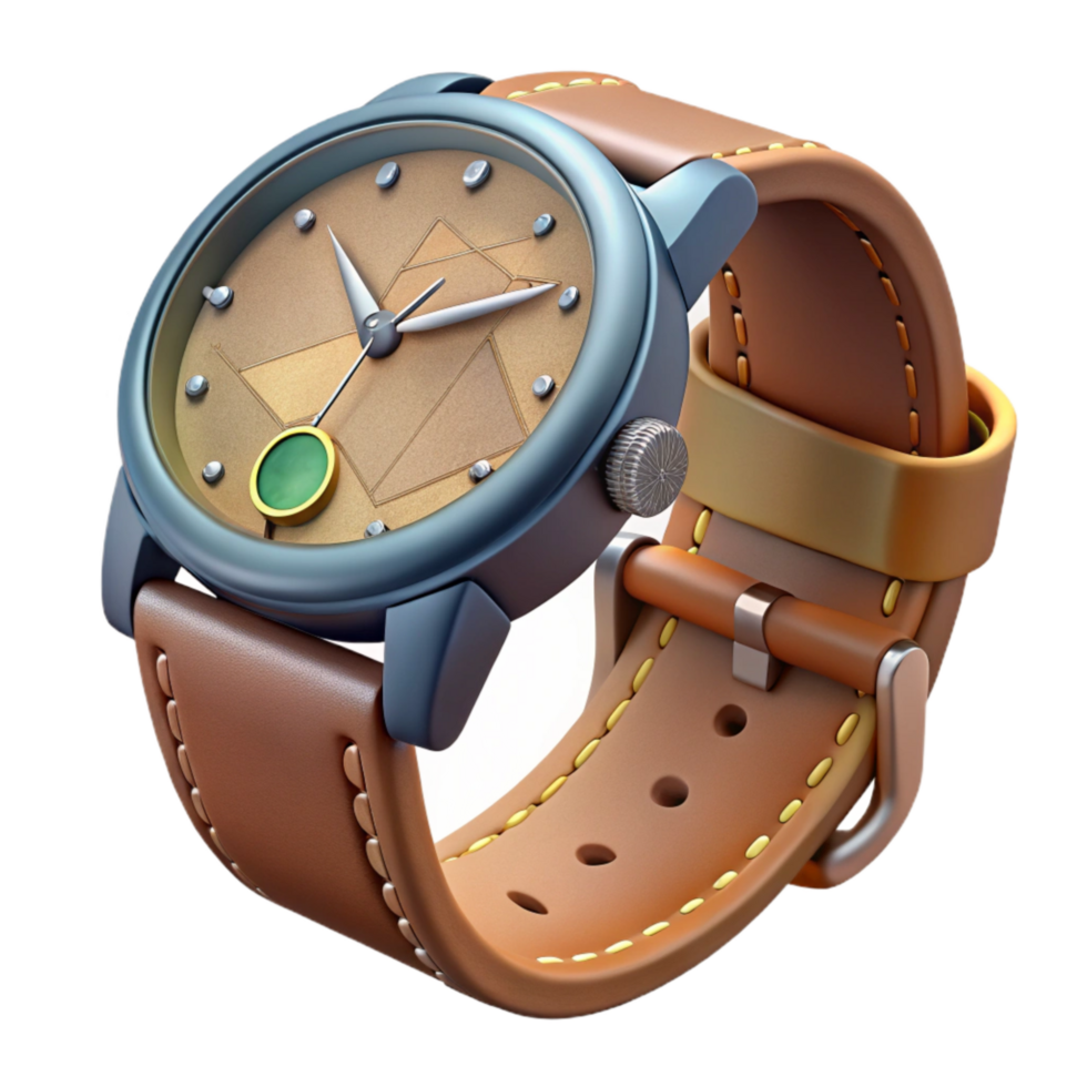 impressive modern Luxury Watch Leather Strap Cutout professional png