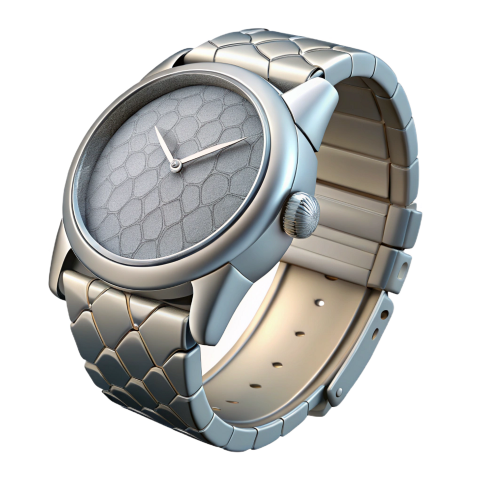 magnificent minimalist Luxury Watch with Silver Band Isolated Cutout premium png