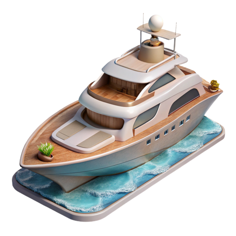 dramatic traditional Luxury Yacht Sailing Ocean View Cutout Element exclusive png