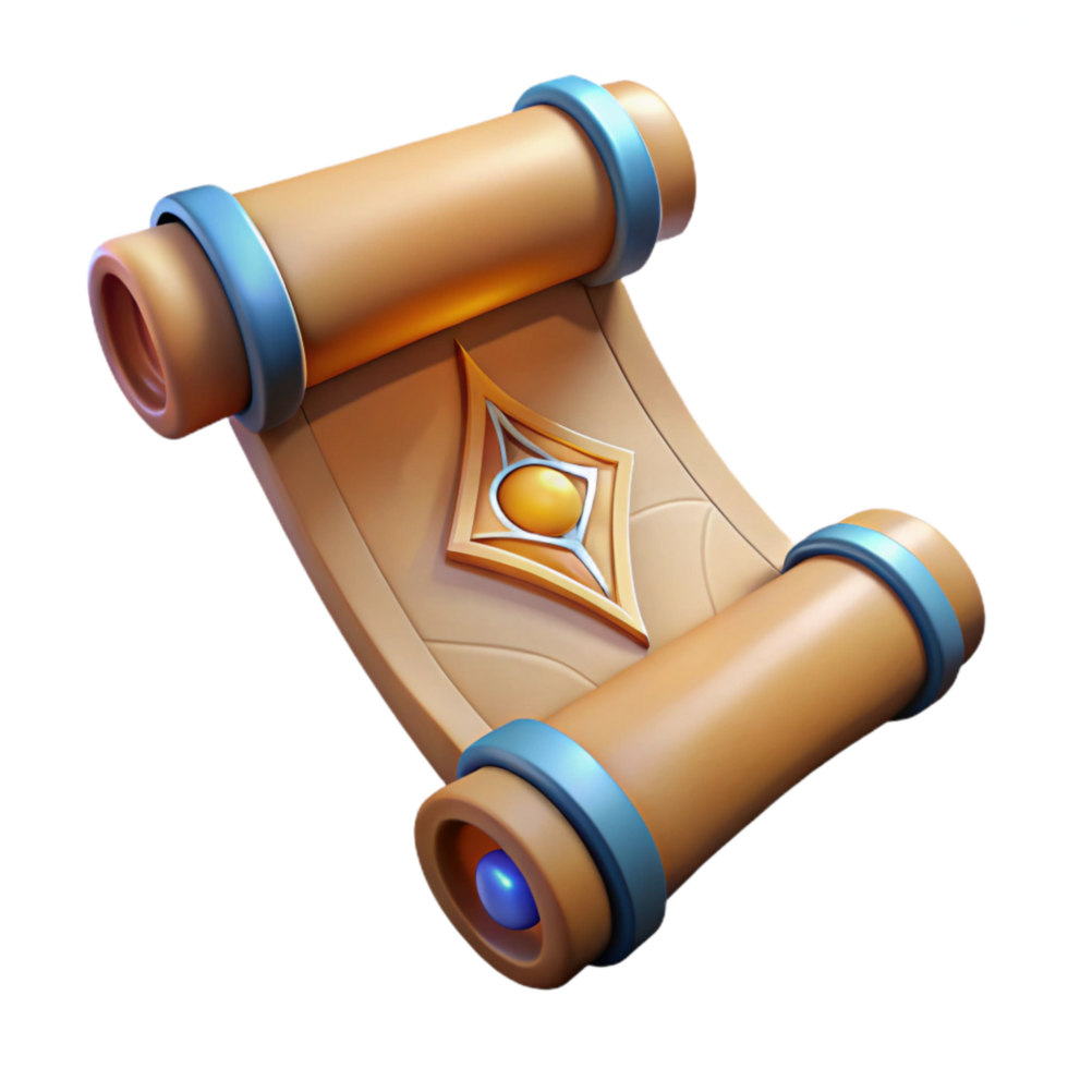 wonderful contemporary Magic Scroll Parchment with Runes Cutout genuine png