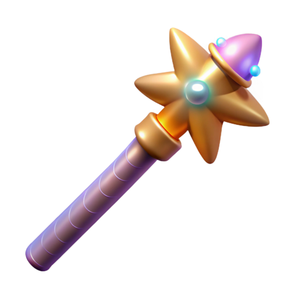 wonderful traditional Magic Wand Sparkling Effect Transparent Background detailed png
