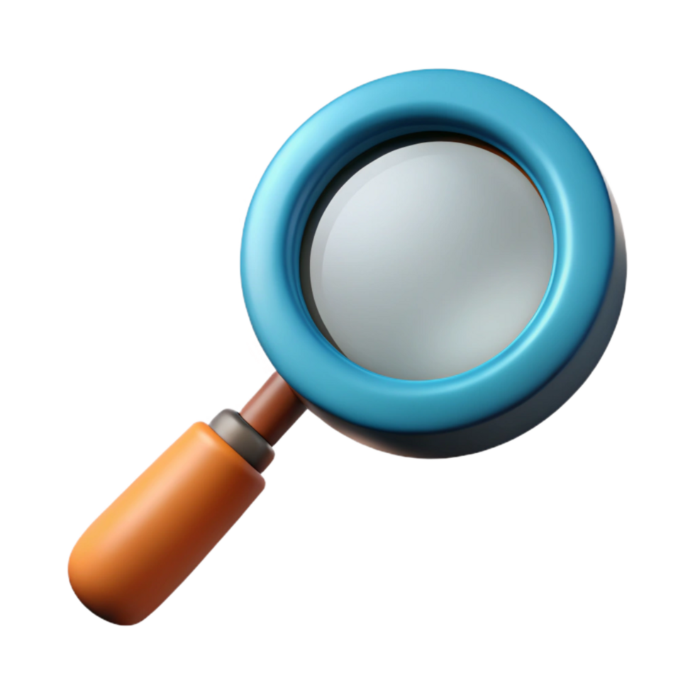 extraordinary vintage Magnifying Glass Cutout with Handle Detail Transparent Background exclusive png