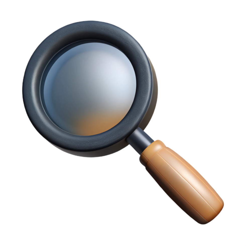 stunning rustic Magnifying Glass with Black Handle Transparent Background high resolution png