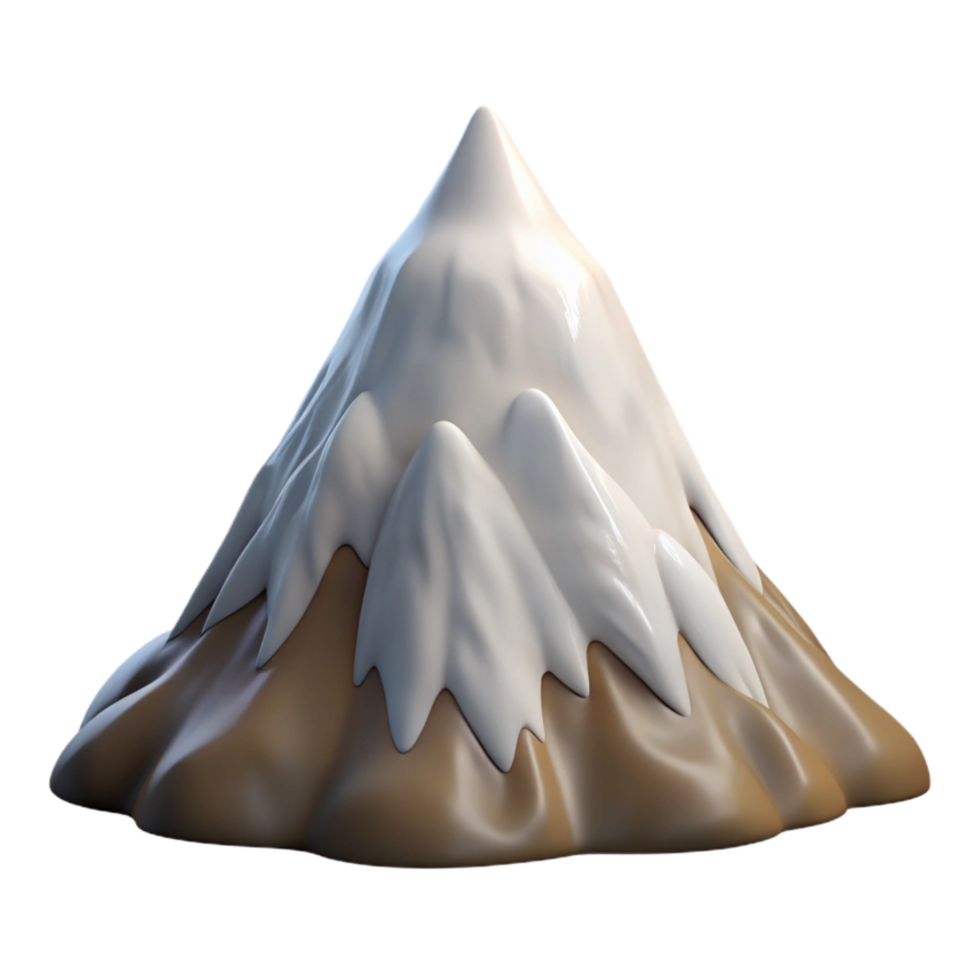 wonderful traditional Majestic Mountain Peak with Snow Cap Isolated original png
