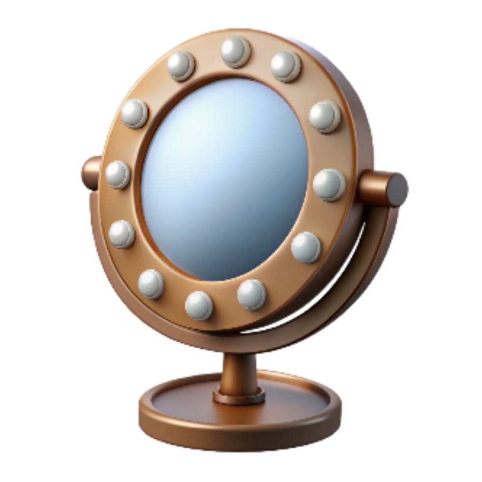 wonderful artistic Makeup Mirror with Lights Transparent Background authentic png