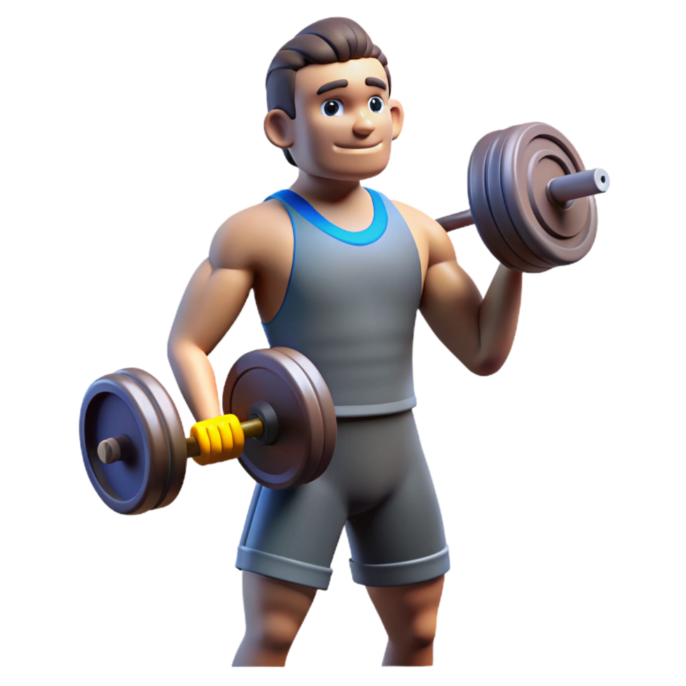 stunning minimalist Male Athlete Lifting Weights Silhouette Isolated Transparent Background original png
