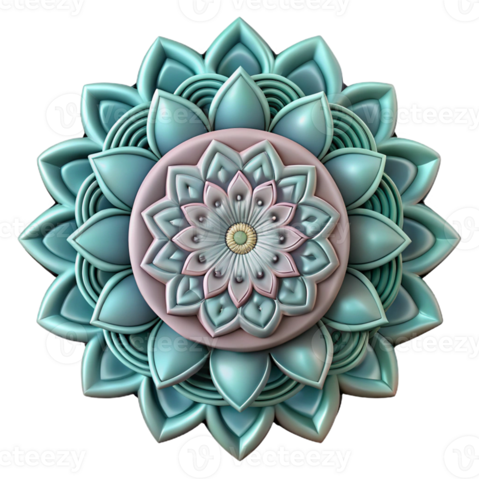 extraordinary contemporary Mandala Design with Intricate Details Isolated authentic png