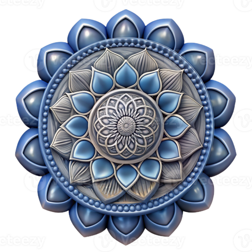 vibrant abstract Mandala Design with Circular Patterns Isolated exclusive png