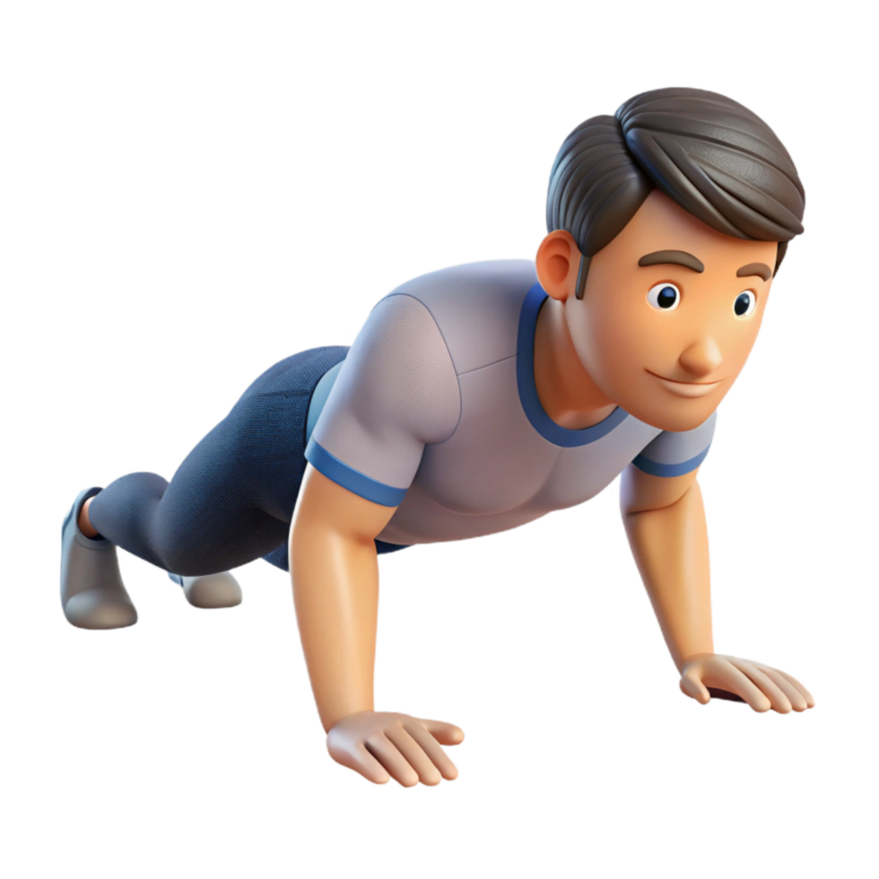 extraordinary vintage Man Doing Pushups Transparent Background original png