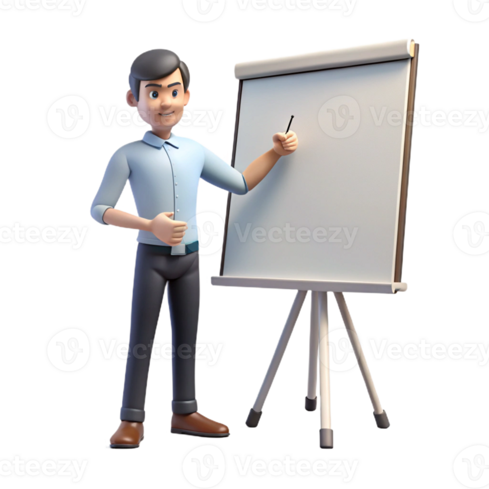wonderful abstract Man Giving Presentation on Laptop Isolated genuine png