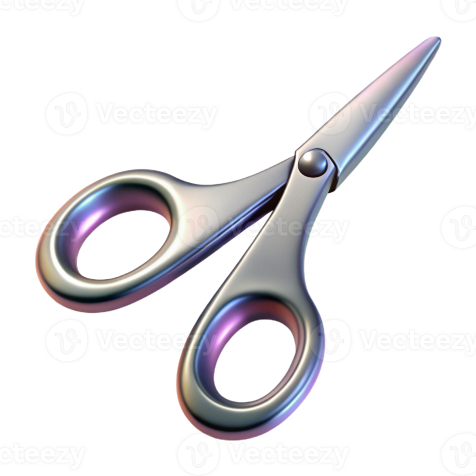 impressive abstract Manicure Scissors Curved Blades Stainless Steel Cutout Transparent Background exclusive png