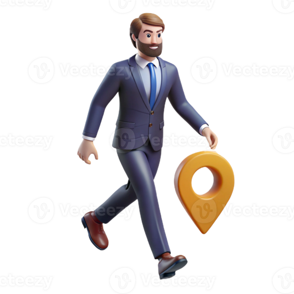beautiful classic Man in Suit Walking Forward Cutout professional png