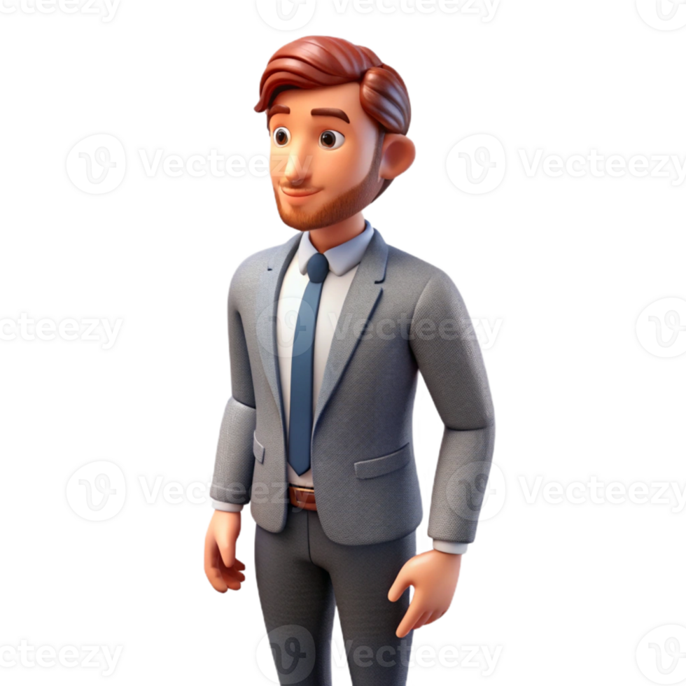 serene abstract Man in Suit Standing Side View Cutout exclusive png