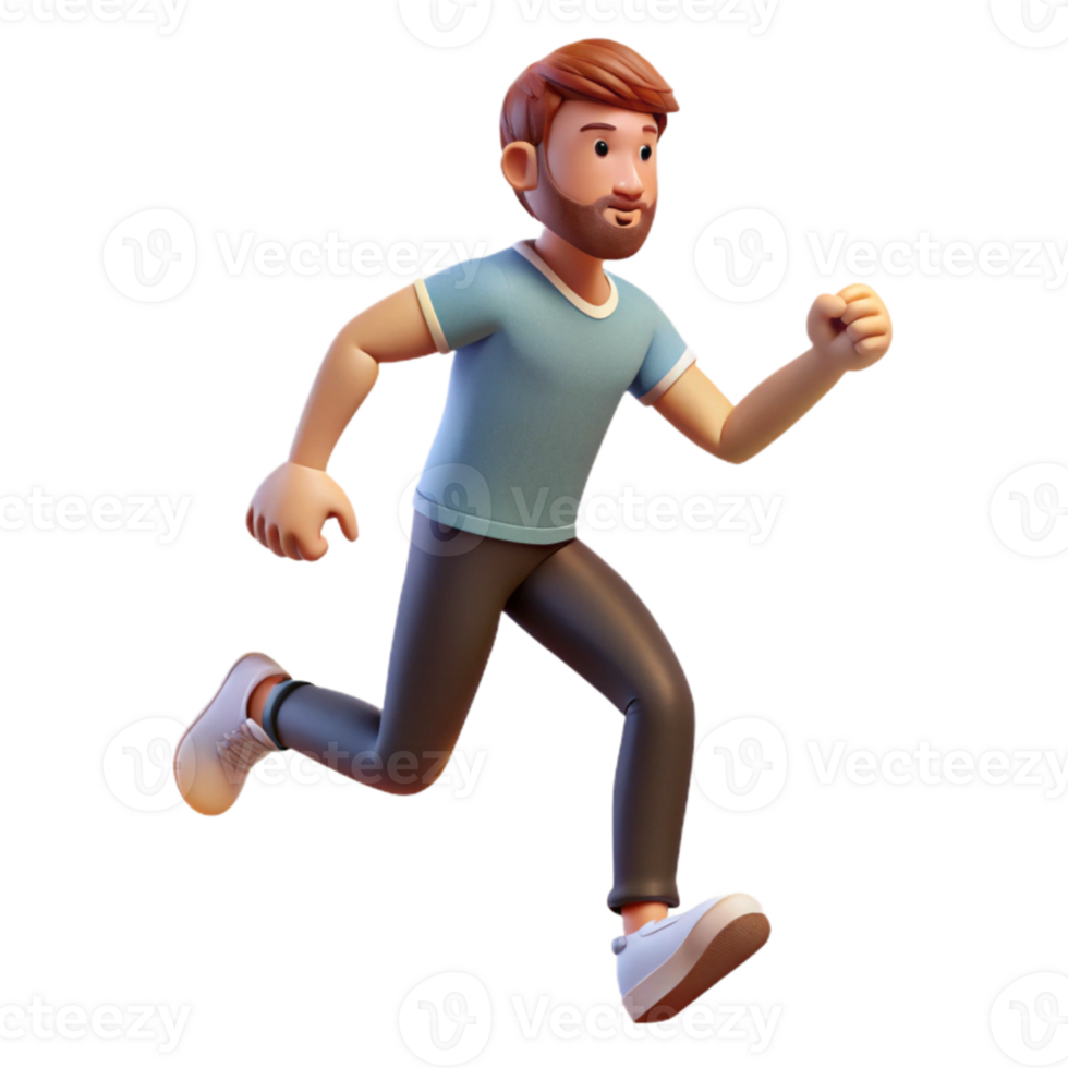 dramatic traditional Man Running Forward Motion Blur Isolated genuine png