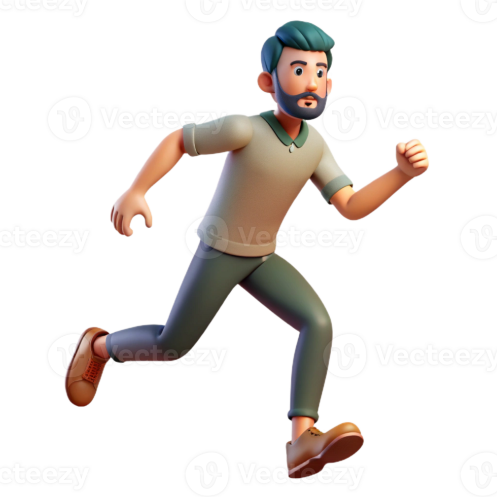 extraordinary abstract Man Running Forward Motion Blur Isolated premium png
