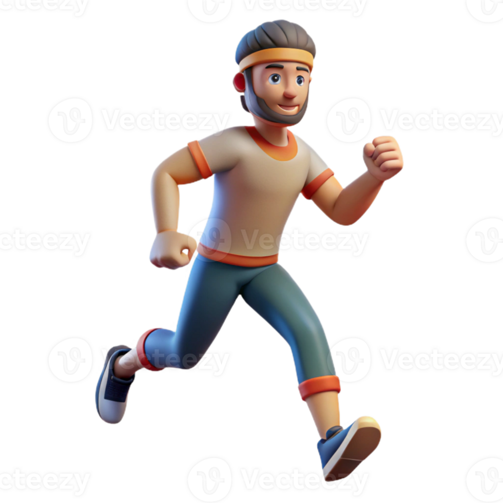 extraordinary traditional Man Running Marathon Isolated original png