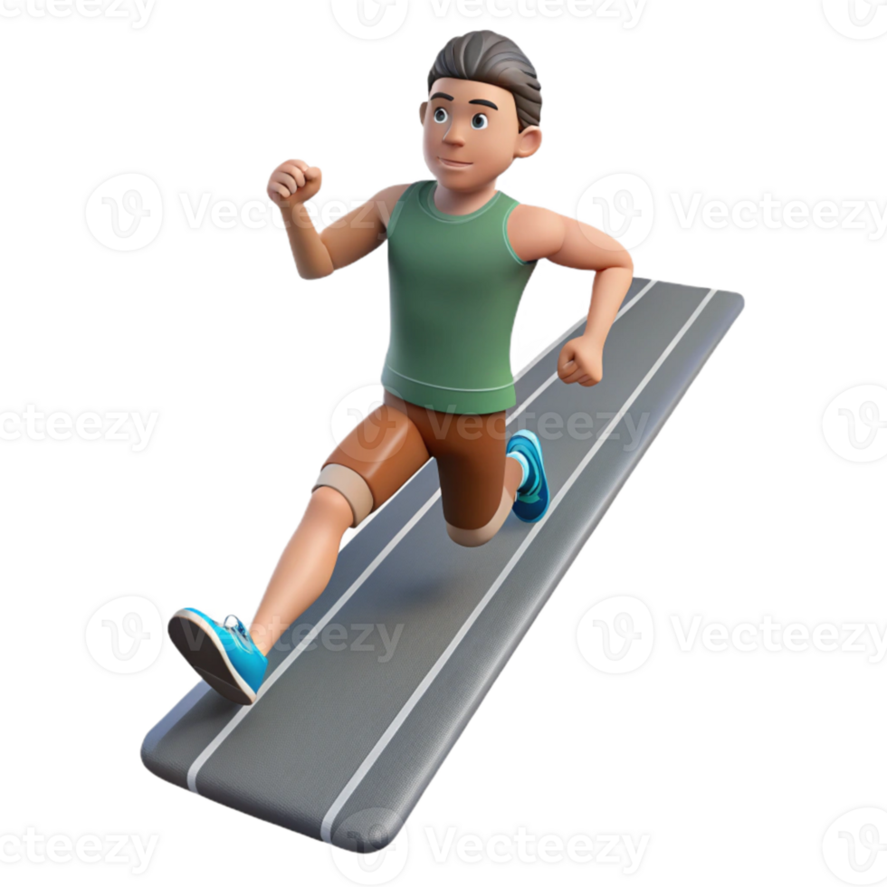 stunning contemporary Man Running Track Top View Isolated high resolution png
