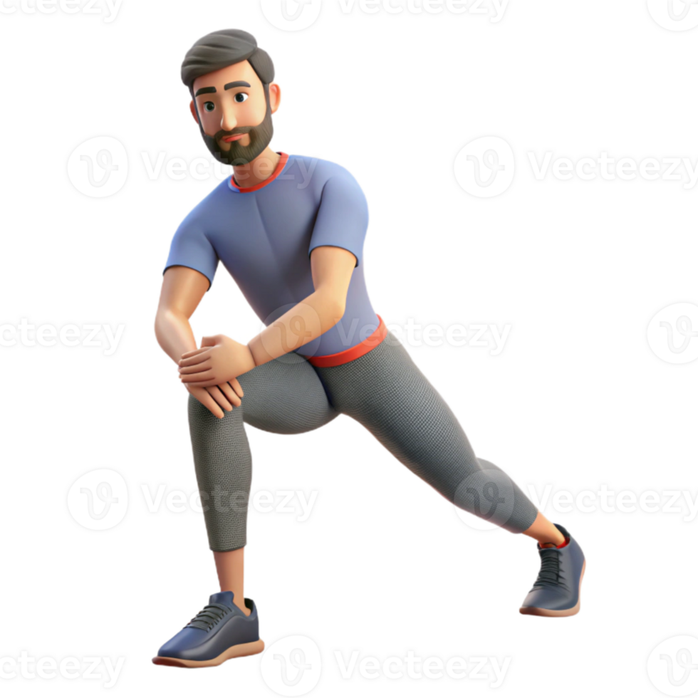 wonderful rustic Man Stretching Hamstrings Standing Cutout authentic png