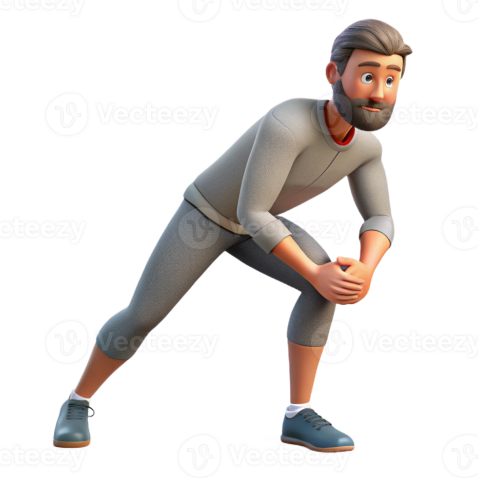 stunning modern Man Stretching Hamstrings Standing Cutout high quality png