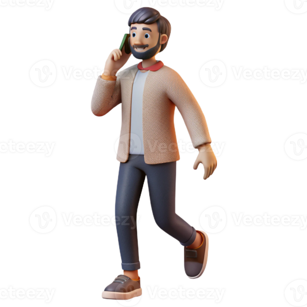 magnificent abstract Man Talking on Phone in Home Office Transparent high resolution png