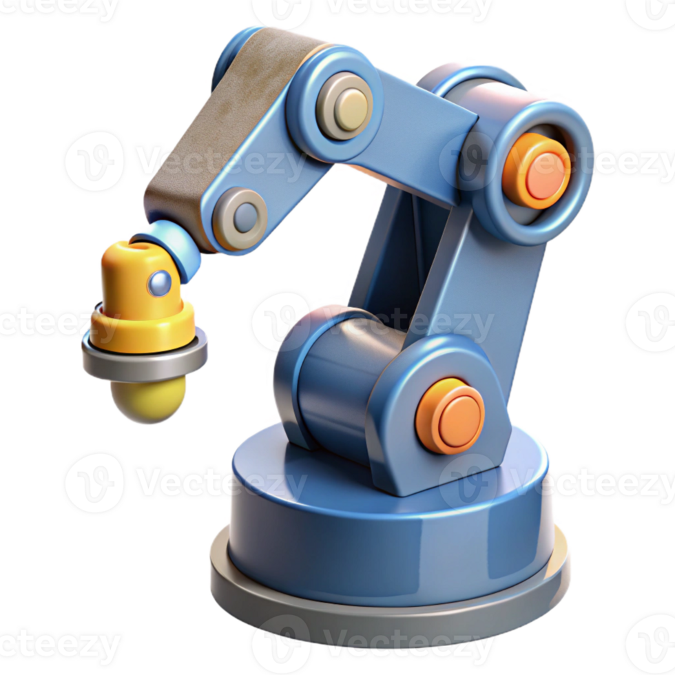 impressive creative Manufacturing Robot Arm Painting Isolated authentic png
