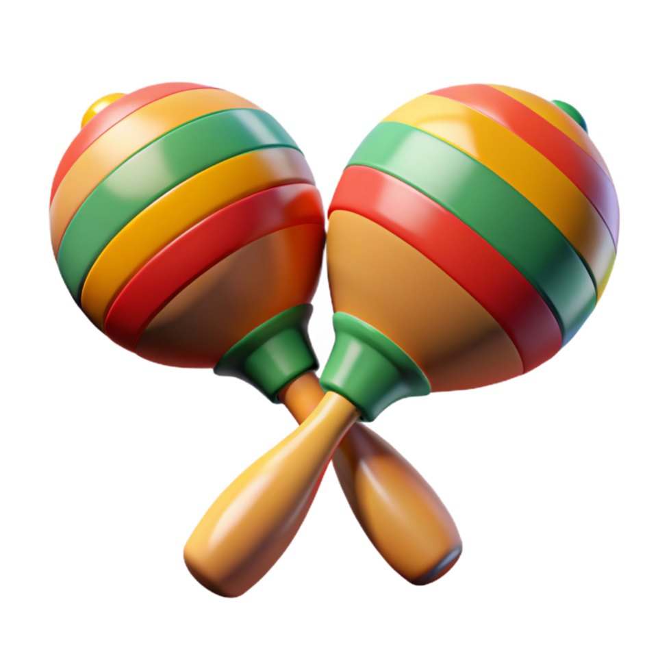vibrant modern Maracas Shaking Isolated on Transparent Background original png