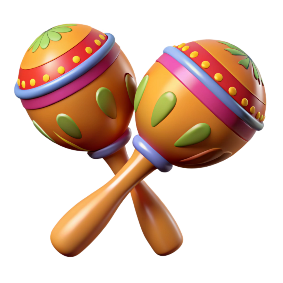 beautiful rustic Maracas Shaking Musical Instrument Isolated high resolution png