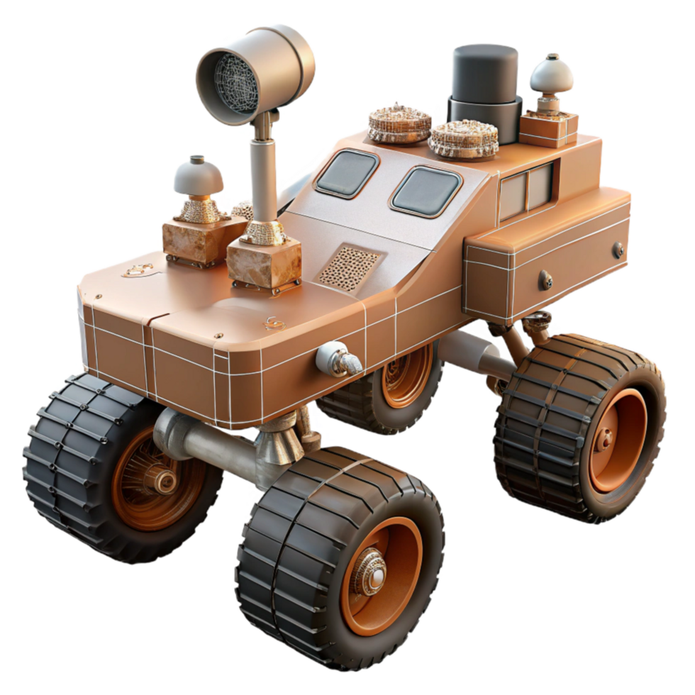 stunning abstract Mars Rover Exploration Vehicle Isolated Transparent Background high resolution png