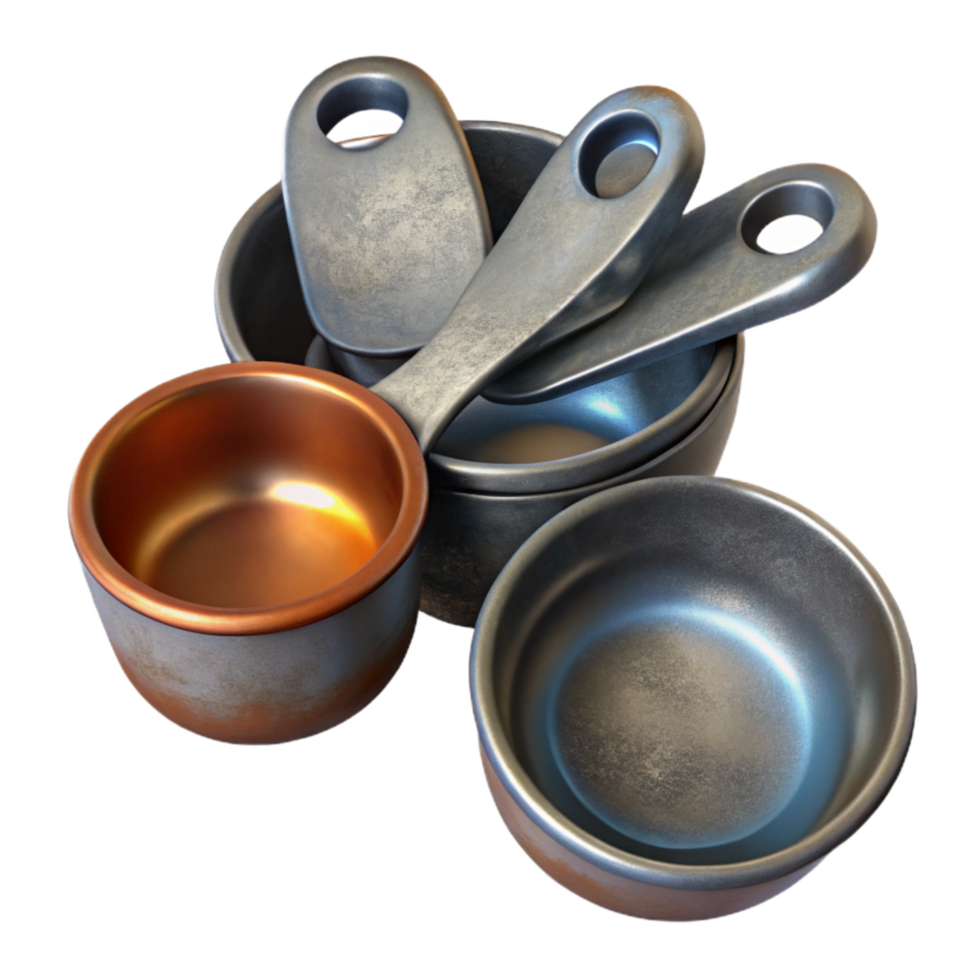 impressive creative Measuring Cups and Spoons Set Isolated Cutout genuine png