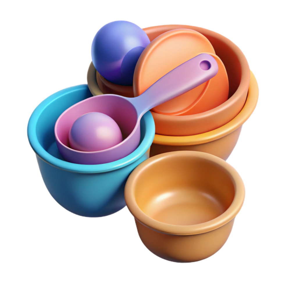 extraordinary rustic Measuring Cups and Spoons Set Isolated Cutout genuine png