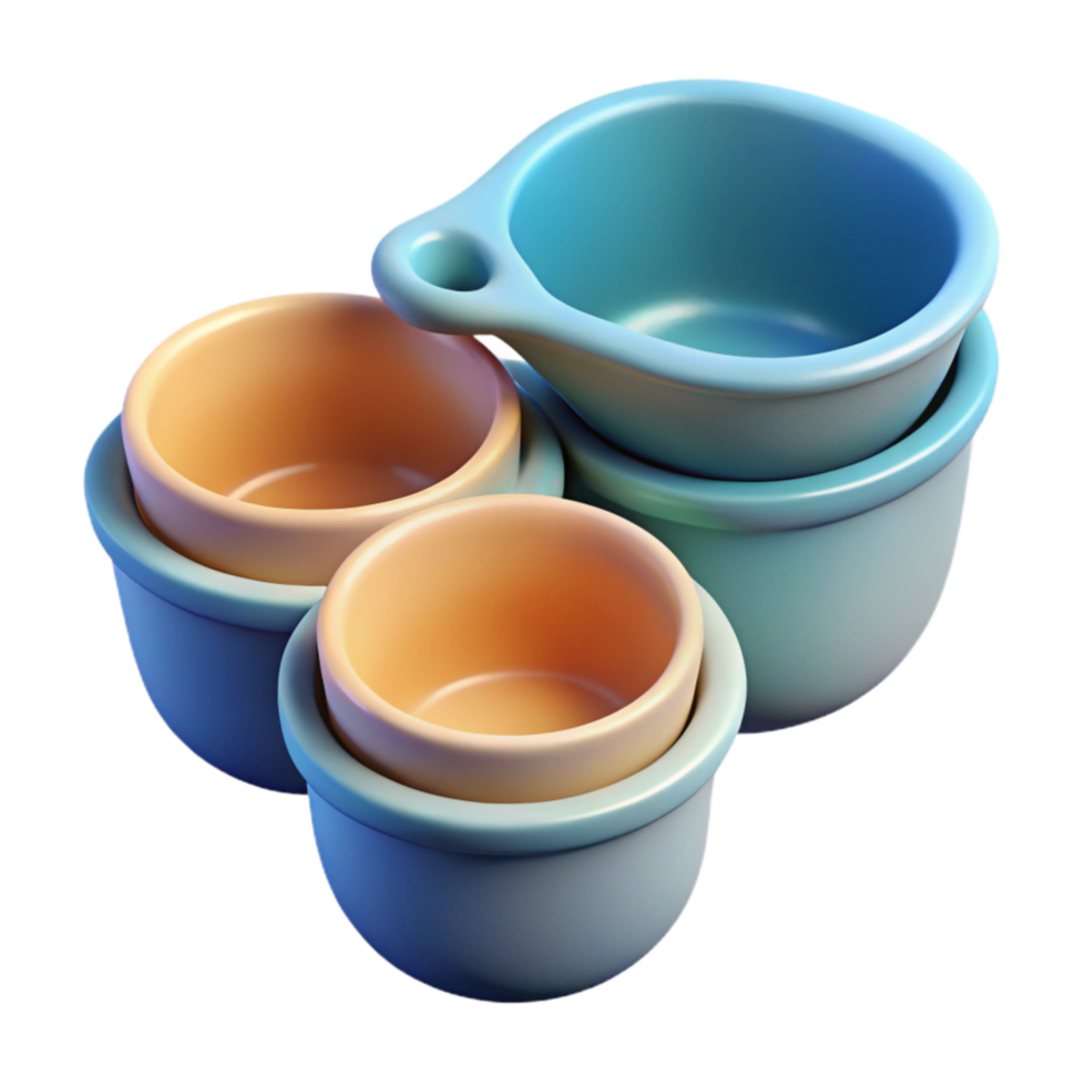 dramatic creative Measuring Cups Isolated on Transparent Background exclusive png