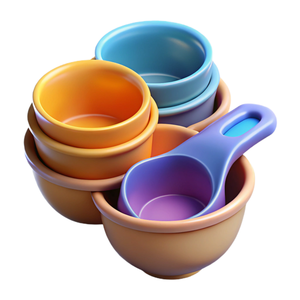 stunning modern Measuring Cups Isolated on Transparent Background original png