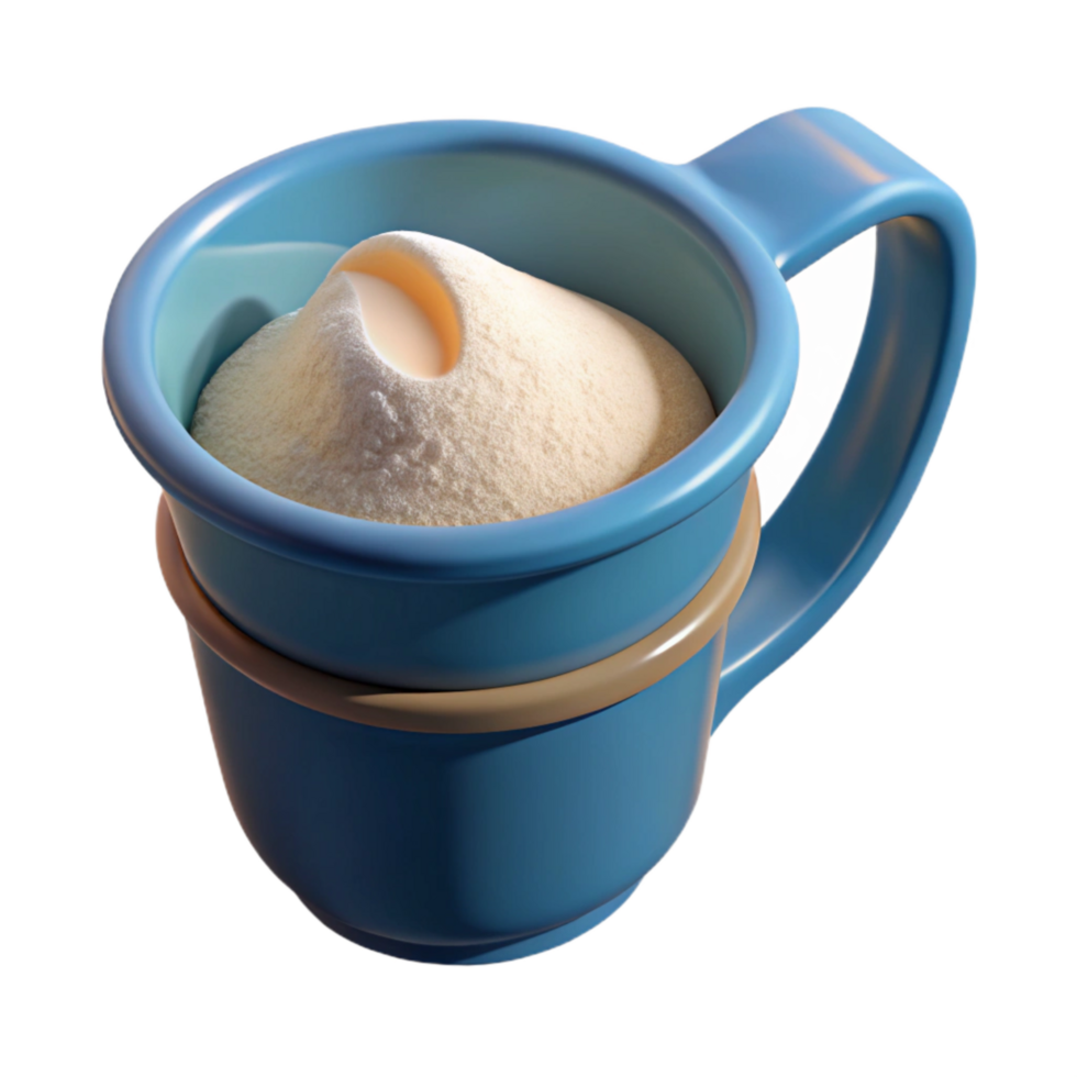 serene classic Measuring Cup with Flour Isolated original png