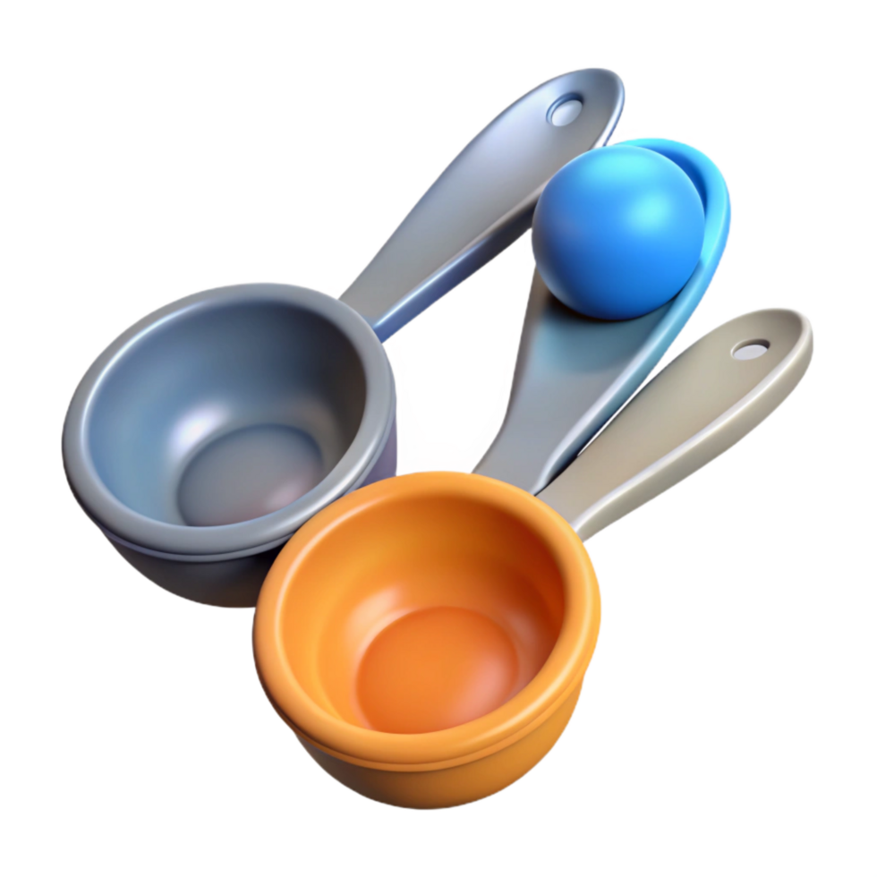 beautiful contemporary Measuring Spoons Transparent Background detailed png