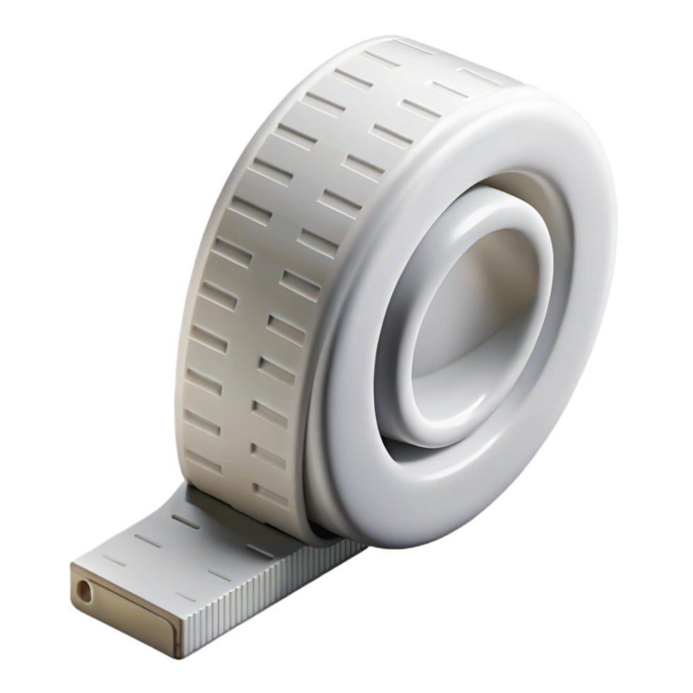 dramatic artistic Measuring Tape Flexible White Metric Isolated Element 4K png
