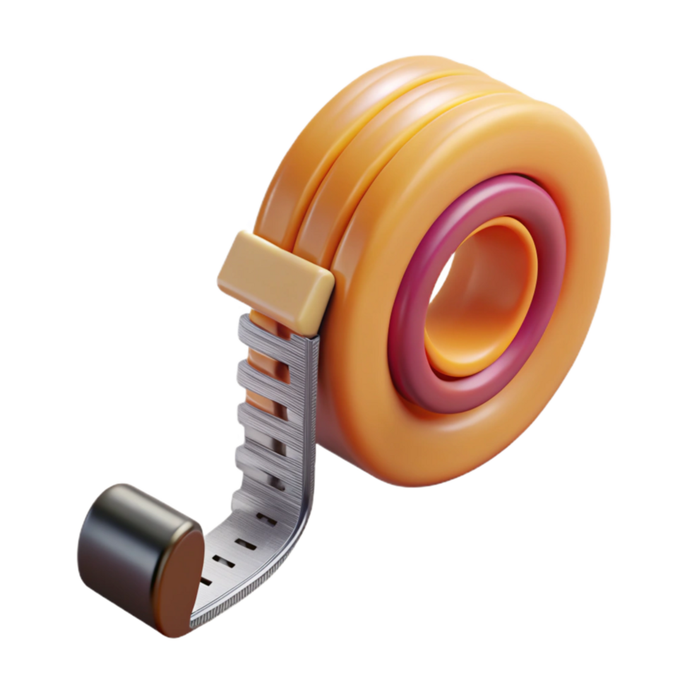 beautiful traditional Measuring Tape Retracting Spring Action Cutout genuine png