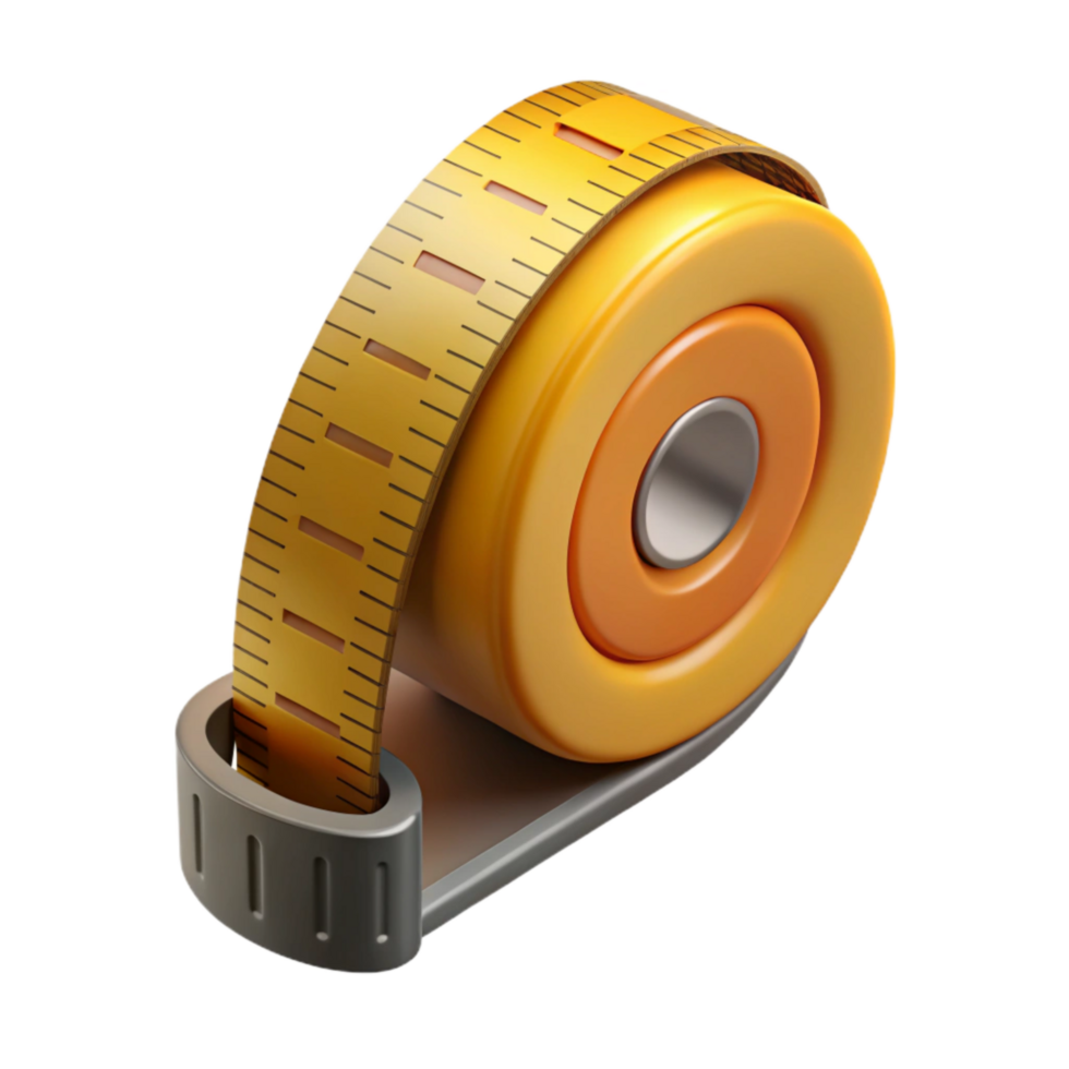 stunning contemporary Measuring Tape Rolled Up Compact View Isolated original png