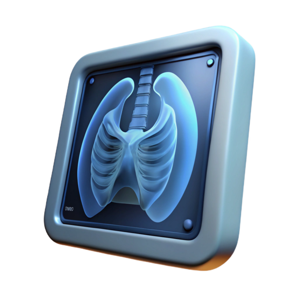 elegant minimalist Medical Imaging Scan X-ray View Isolated Element authentic png
