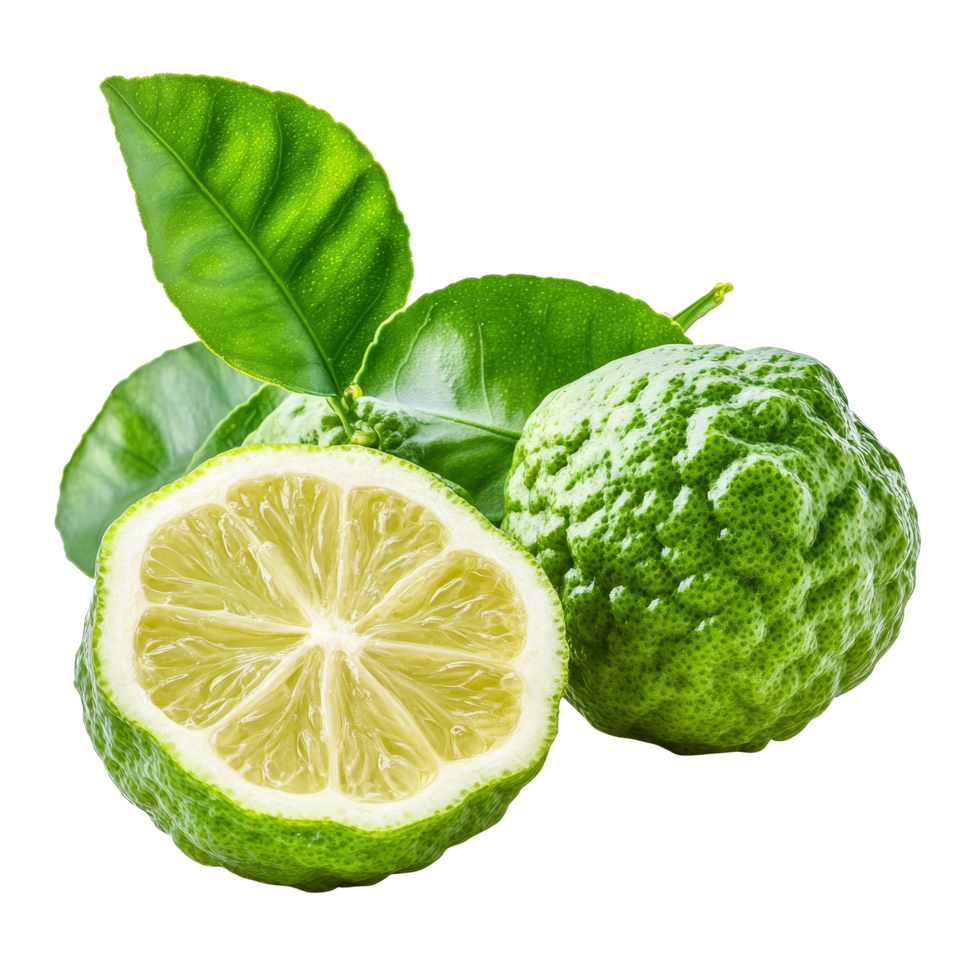 Fresh bergamot fruit with leaf isolated on transparent background for culinary and aromatic uses, fresh bergamot with leaf isolated on transparent background png