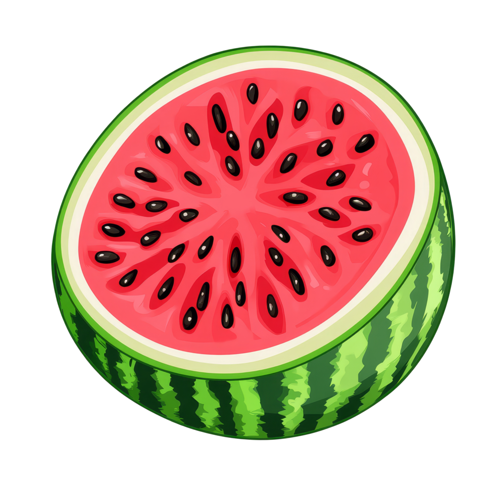 Freshly sliced watermelon on a transparent background showcasing vibrant colors and textures for summer enjoyment, Watermelon isolated on on transparent background png