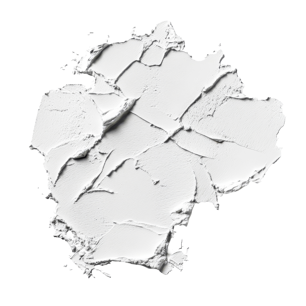 The plaster is depicted in a scattered form on a transparent backdrop, highlighting its smooth texture and flexible nature, typical plaster isolated on a transparent background png