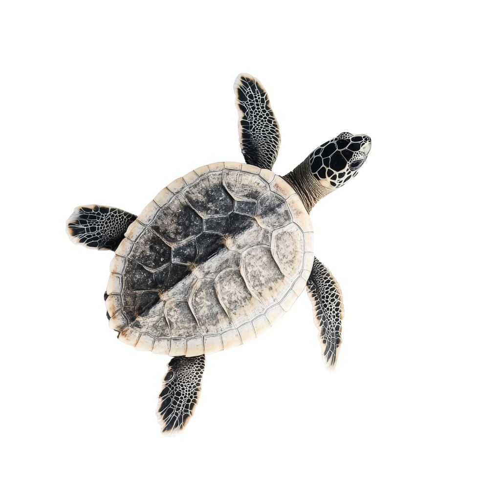 A turtle resting on a smooth transparent surface in a calm indoor setting, turtle on transparent background png