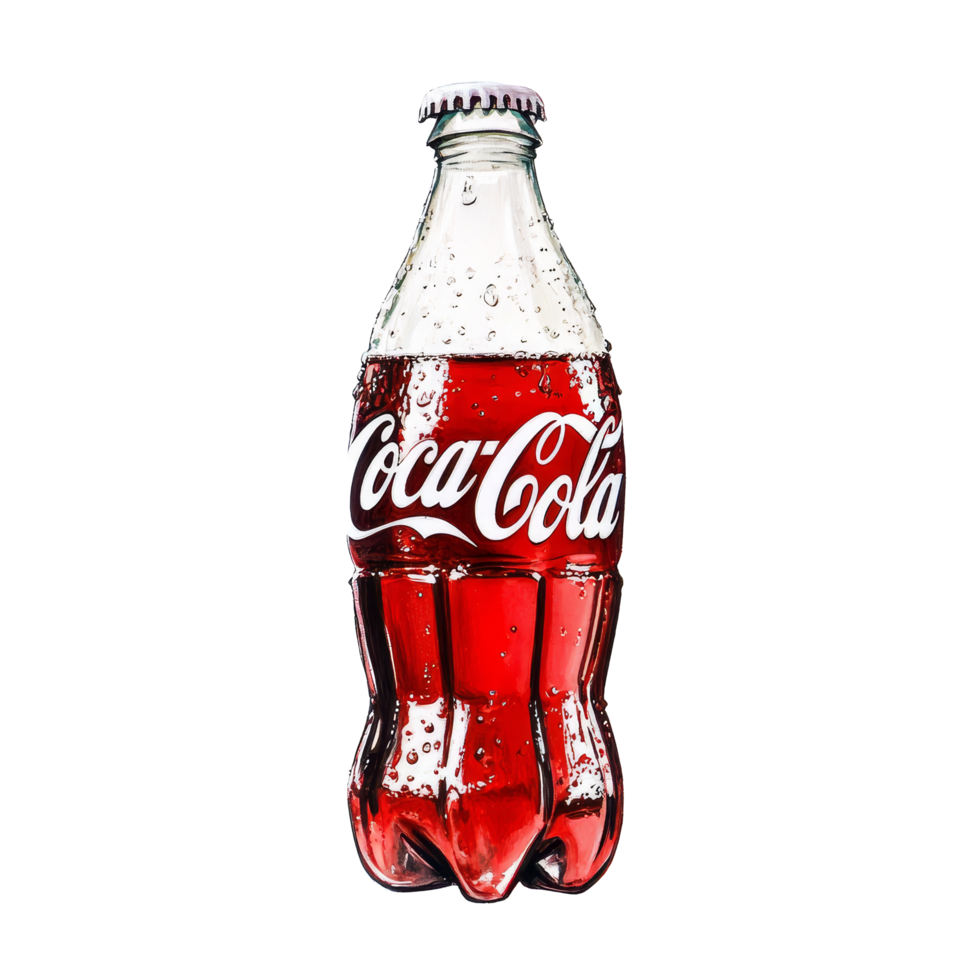 Bottled beverage showcased in a winter setting in Berlin, Germany during December, Berlin, Germany December 16 2025 Coca Cola, isolated on transparent transparent background png