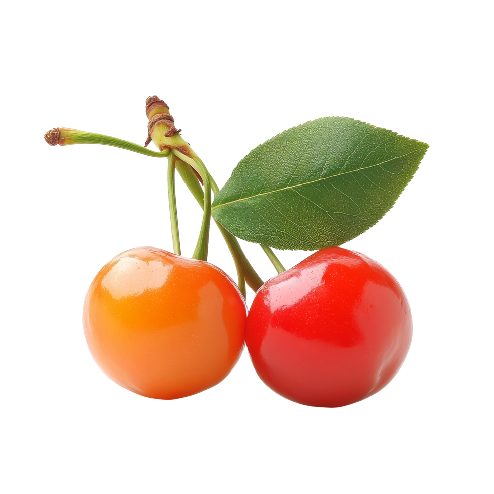 Barbados cherry fruit with vibrant colors on a transparent background, emphasizing freshness and quality, Barbados cherry on transparent background png