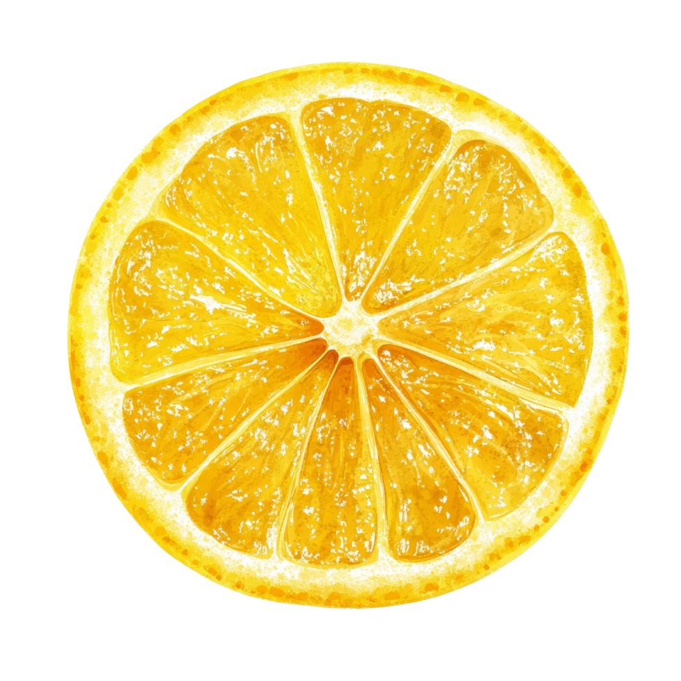 Fresh lemon slice isolated on transparent background showcasing vibrant yellow color and juicy texture, lemon slice isolated on transparent background background png